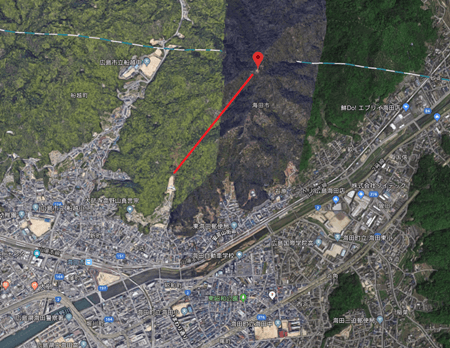 広島県海田町にある日浦山