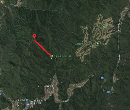 広島県大竹市にある三倉岳