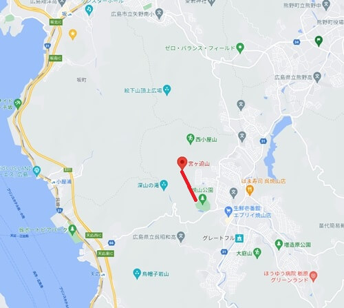広島県呉市にある宮ヶ迫山